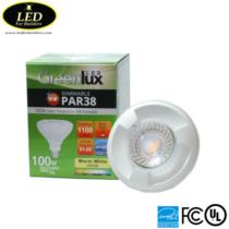 LED for Builders - GreenLus PAR38 3000K LED bulb Package