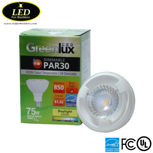 LED for Builders - GreenLux PAR30 5000k Package