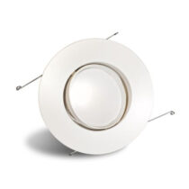 LED Gimbal Downlight 6" | 16W | 5-CCT | White Trim