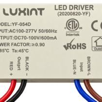 LUXINT YF-054D 600mA LED Driver – 70-100V DC, 100-277V AC, Constant Current